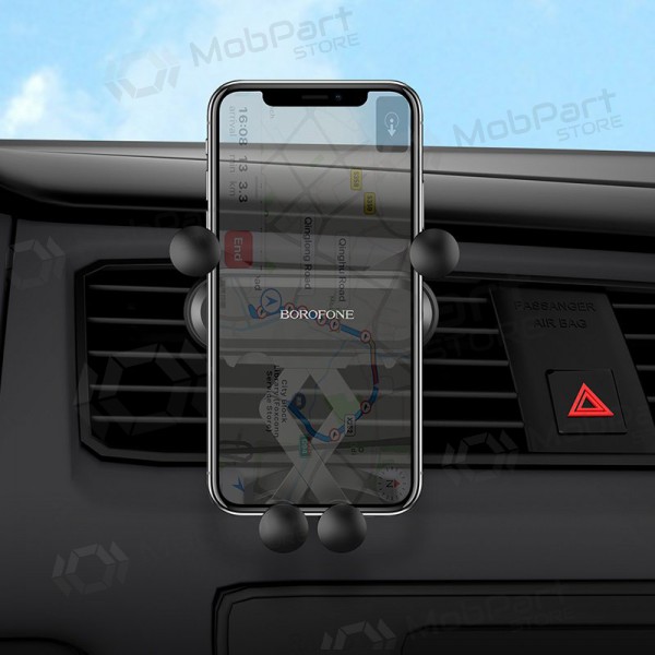 Automobilinis Universal telefono laikiklis Borofone BH19 tvirtinamas ant ventiliacijos grotelių, black