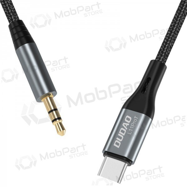Audio cable Dudao L11ProT USB-C to 3.5 mm 1 m black