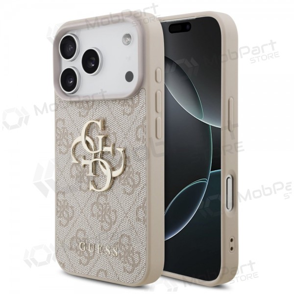 Apple iPhone 17 Pro case -Guess PU 4G Metal Logo- (pink)