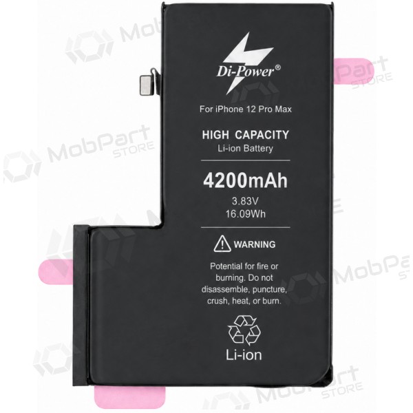 Akumuliatorius "Di-Power" (increased capacity) for iPhone 12 Pro Max 4200mAh