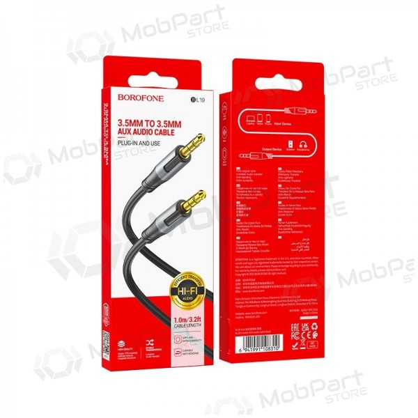 Audio cable Borofone BL19 3,5mm to 3,5mm black