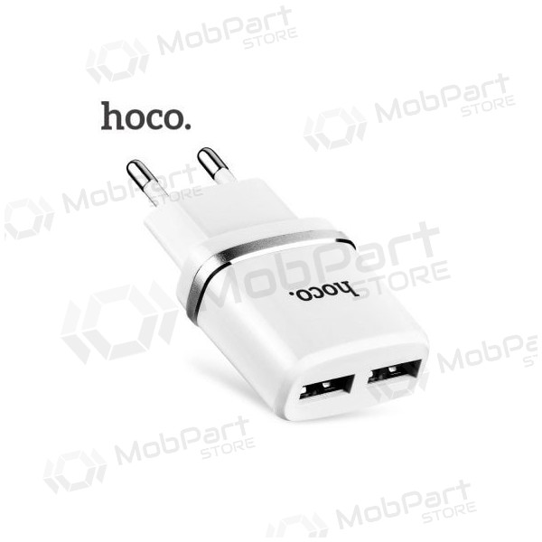 Charger HOCO C12 Smart Dual USB (5V 2.4A) (white)
