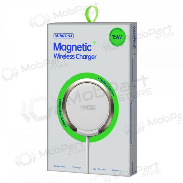 Charger wireless DUZZONA W1 MagSafe 15W (white)