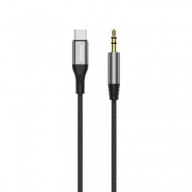 Audio cable Dudao L11ProT USB-C to 3.5 mm 1 m black