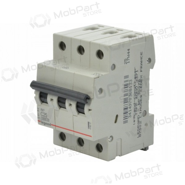 MCB RX3 Legrand 419237 (25A, 3P, 400V, 6kA)