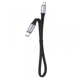 Lightning cable Dudao L10P USB-C to Lightning 0.23 m 20 W black