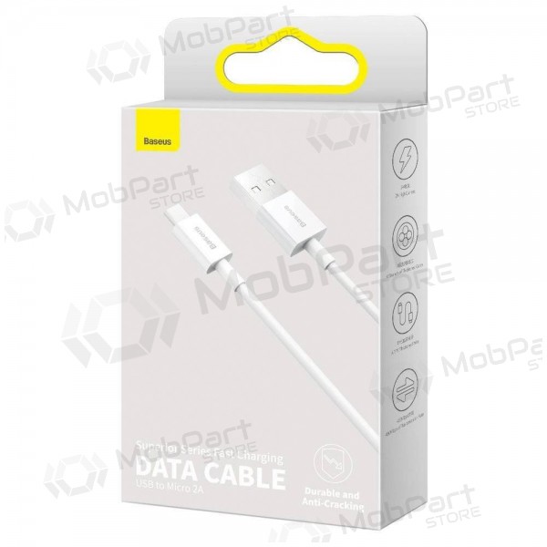 USB cable Baseus Superior microUSB 2A 2.0m (white) CAMYS-A02