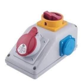 PawBol R-BOX B.165/1/LP-S plastikinis skydeliswith kištukiniais lizdais (1x16A/250V, 1x250V)