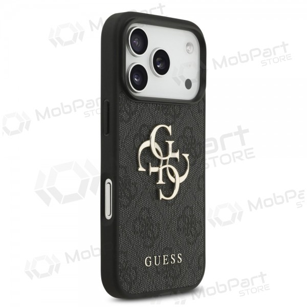 Apple iPhone 17 Pro case - Guess PU 4G Metal Logo Strap (black)