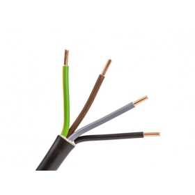 Lietkabelis CYKY 4x1.5 mm2 black power cable (450/750V)