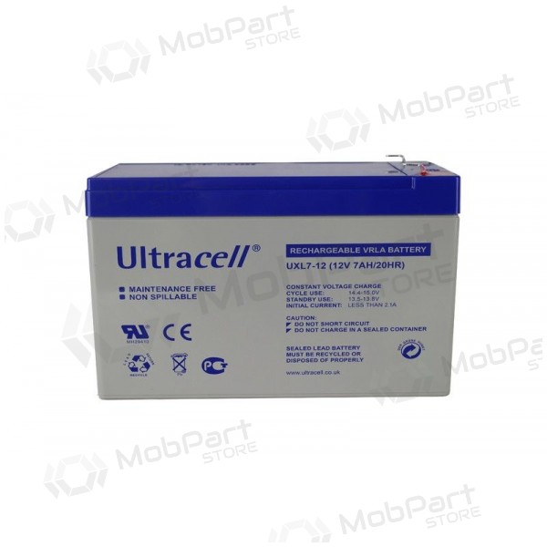 Battery Ultracell UXL7-12 (7Ah, 12V, F1, VRLA, AGM)