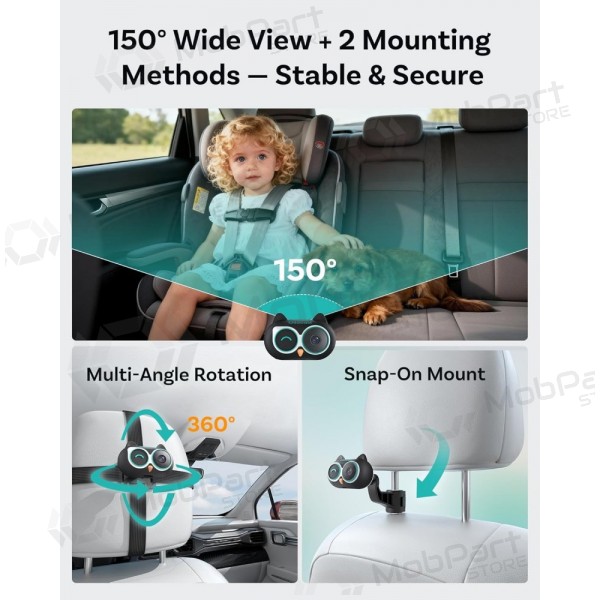 Wireless CarPlay adapter Ottocast Cabin Care CA520-T with mobile nanny function black