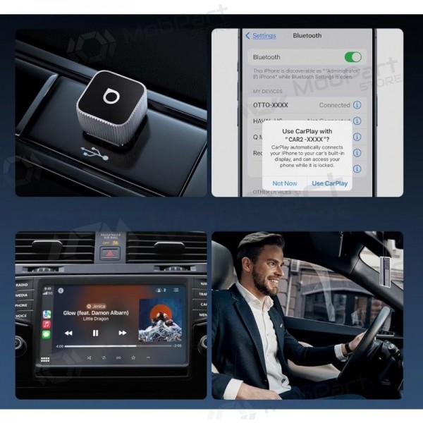 Wireless CarPlay / Android Auto adapter Ottocast Mini Cube CP88-T2 black