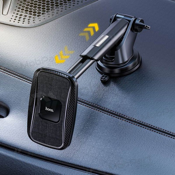Car phone holder, Wireless charger Hoco CA75 magnetis, black Car phone holder, Wireless charger Hoco CA75 magnetis, black