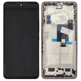 Ekranas Xiaomi 12 Lite 5Gwith lietimui jautriu stikliuku and rėmeliu Black original (service pack)