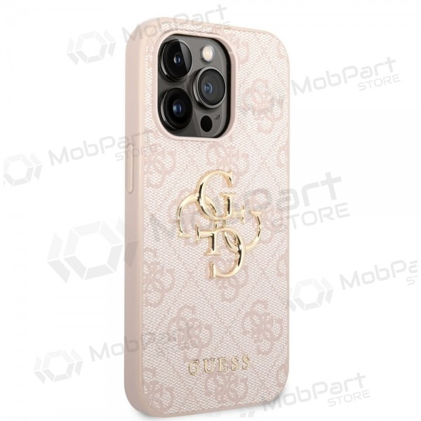 Apple iPhone 14 Pro Max case -Guess PU 4G Metal Logo- (pink)