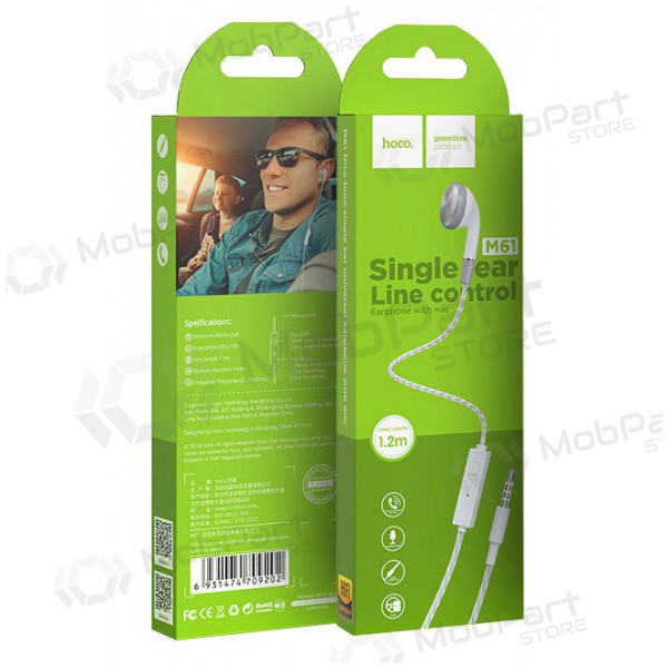 Earphone Hoco M61 Mono 3,5mm (white)