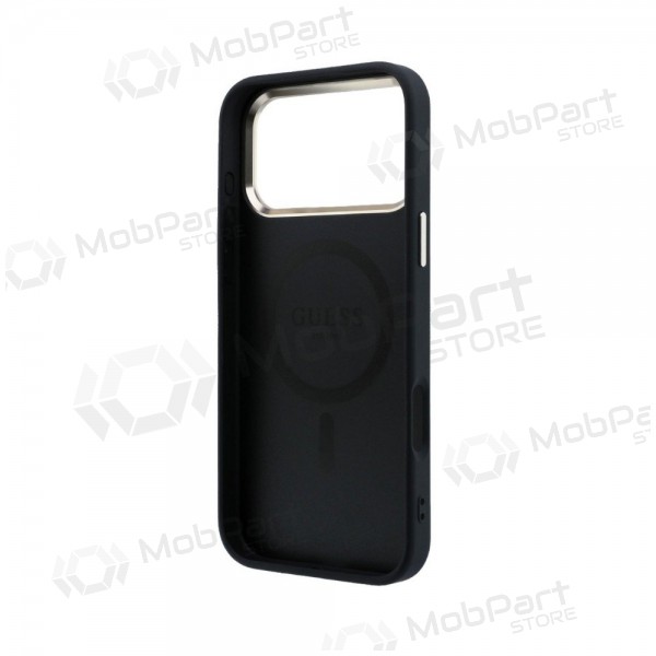Apple iPhone 18 Pro Max case - Guess PU Leather 4G Gold Frame MagSafe (black)
