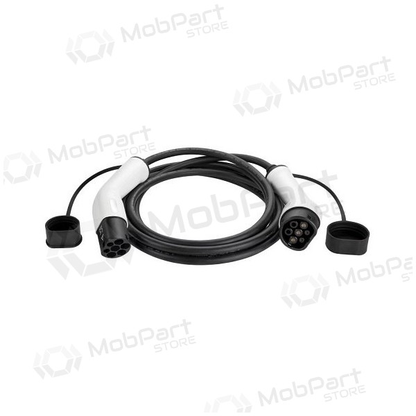 Elektromobilio charging cable Duosida Type 2 - Type 2, 32A, 22kW, 3-fazė, 7m