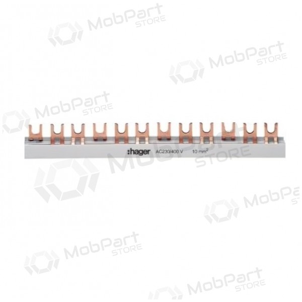 Insulated busbar Hager KDN380A (3P, 57 mod., 10mm)