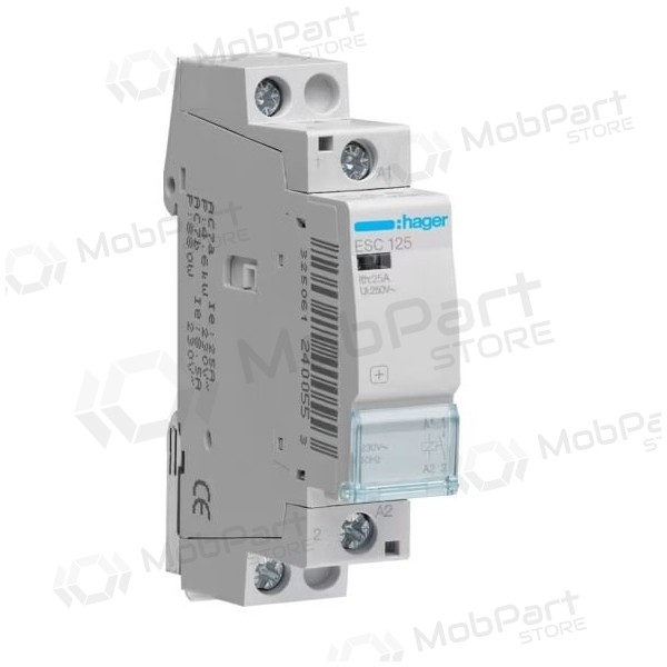 Contactor Hager ESC125 (1P, 25A, 230V, 1 mod)