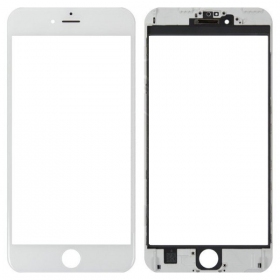 Apple iPhone 6 Plus Screen glass with frame (white) (for screen refurbishing) - Premium