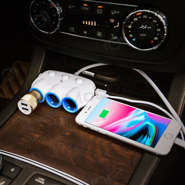 Car charger - šakotuvas Hoco C1 2xUSB 3xconnector (3.1A) Car charger - šakotuvas Hoco C1 2xUSB 3xconnector (3.1A)