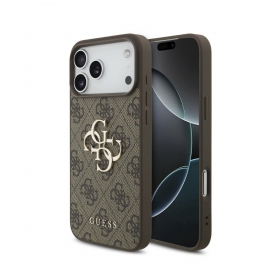 Apple iPhone 18 Pro case -Guess PU 4G Metal Logo- (grey)