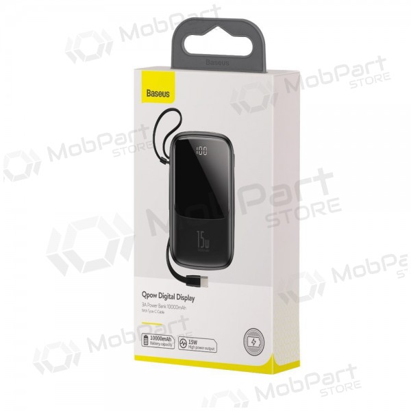Portable charger / power bank Power Bank Baseus Q Pow With Type-C Cable 10000mAh black PPQD-A01