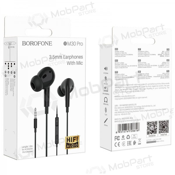 Earphone Borofone BM30 Pro 3,5mm (black)