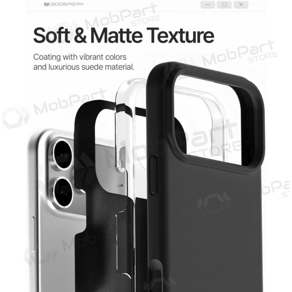 Apple iPhone 17 Pro Max, 18 Pro Max case - Mercury "Pure Magsafe Silicon Case" (black)