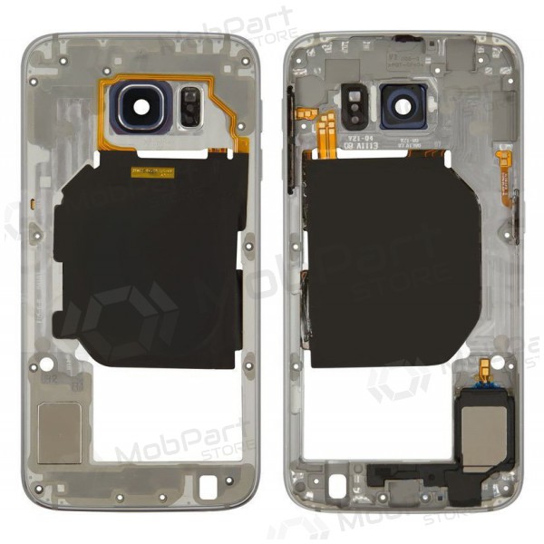 Samsung G920F Galaxy S6 middle cover (black) (used Grade B, original)