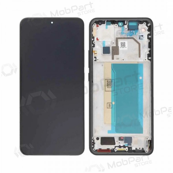 Ekranas Xiaomi 13T 5G/13T Pro 5G su lietimui jautriu stikliuku and rėmeliu Black OLED