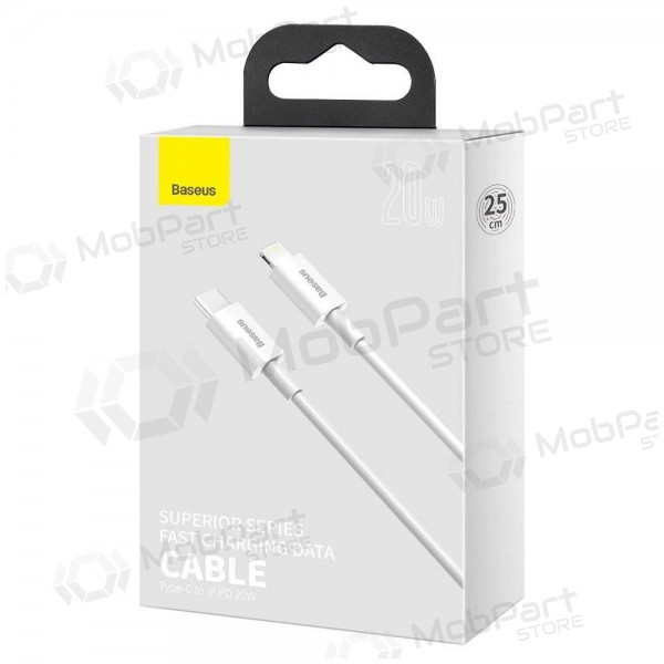 Cable Baseus Superior Type-C - Lightning PD 20W 0.25m (white) CATLYS-02