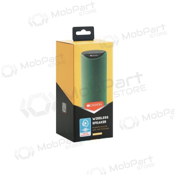 Bluetooth portable top speaker CANYON CNS-CBTSP5 (MicroSD,AUX,BT V5.0,1200mAh) (green)
