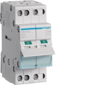 Isolator switch Hager SBN316 (3P, 16A, 400V, 2 modules)
