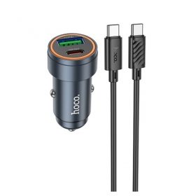 Car phone charger Hoco Z57A 30 W USB-C + USB-A with USB-C cable 1 m