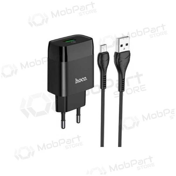 Charger HOCO C72Q Glorious USB + microUSB cable (QC3.0) (black)