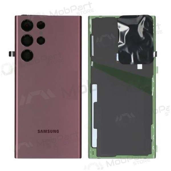 Samsung S908 Galaxy S22 Ultra back / rear cover (Burgundy) (used grade A, original) Samsung S908 Galaxy S22 Ultra back / rear cover (Burgundy) (used grade A, original)