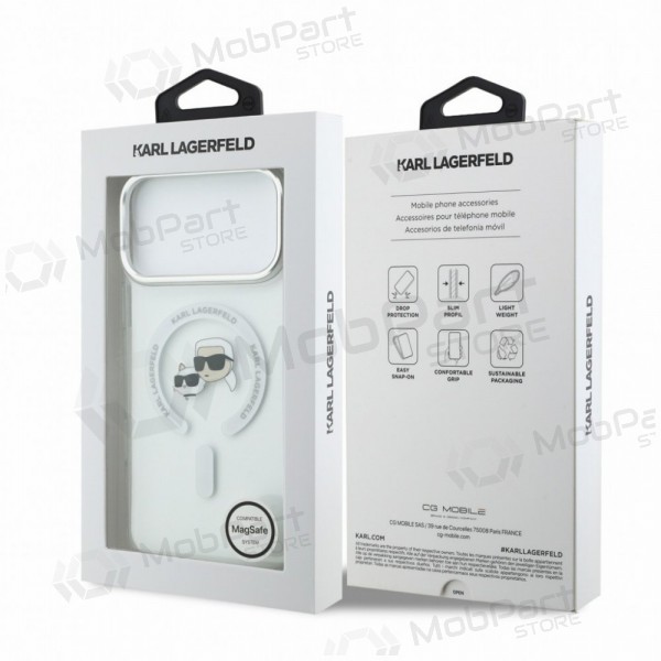 Apple iPhone 18 Pro case - Karl Lagerfeld IML K&CH Heads Metal Frame MagSafe (clear)