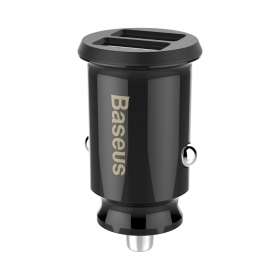 Charger automobilinis Baseus Grain (3.1A) x 2 USB CCALL-ML01 (black)