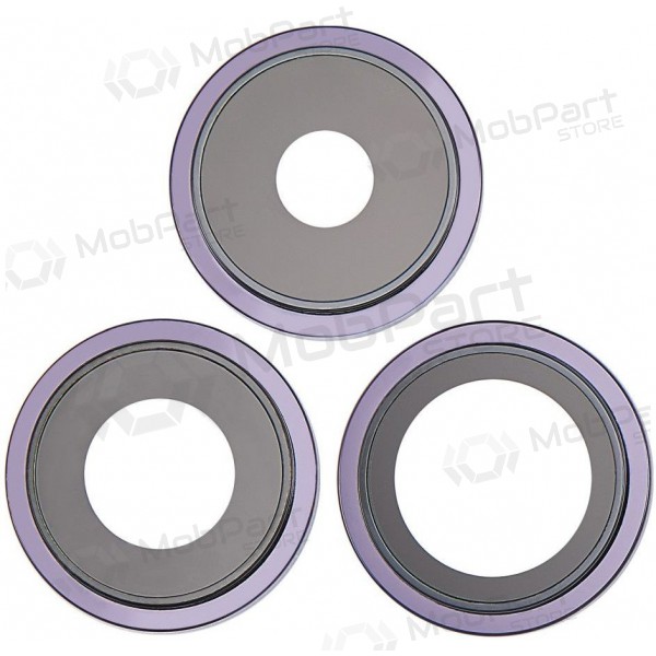 iPhone 14 Pro / 14 Pro Max camera glass (3pcs) (purple) (with frame)