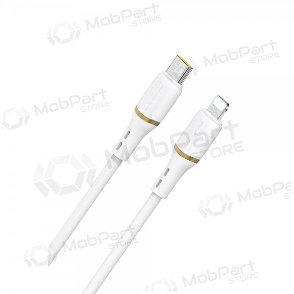 Lightning cable Dudao L25X USB-C to Lightning 1 m 30 W white