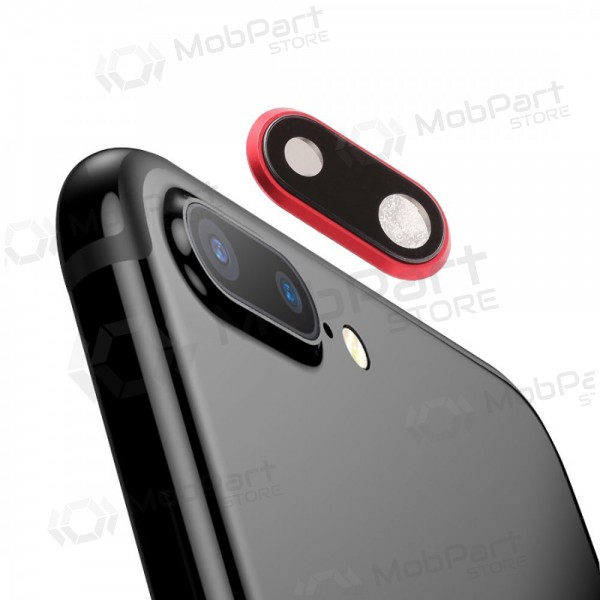 Apple iPhone 8 Plus camera glass / lens (red) (with frame) Apple iPhone 8 Plus camera glass / lens (red) (with frame)