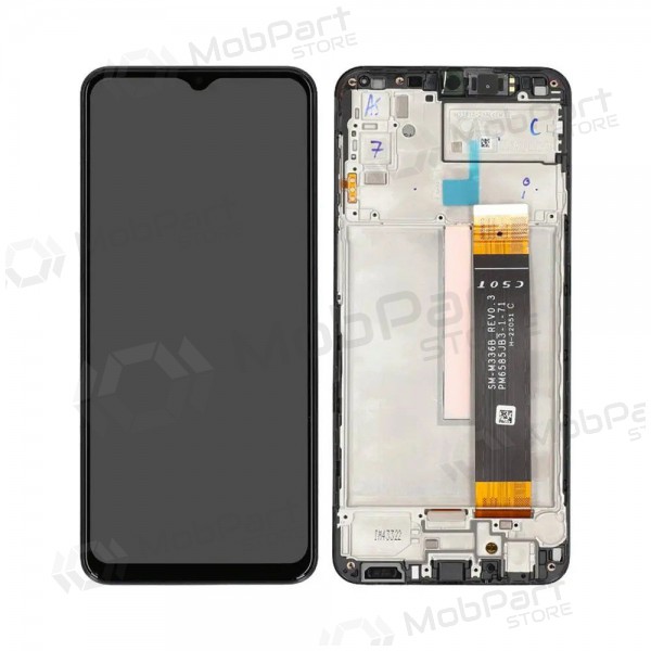 Ekranas Samsung M236 M23 2022 su lietimui jautriu stikliuku and rėmeliu Black original (service pack)