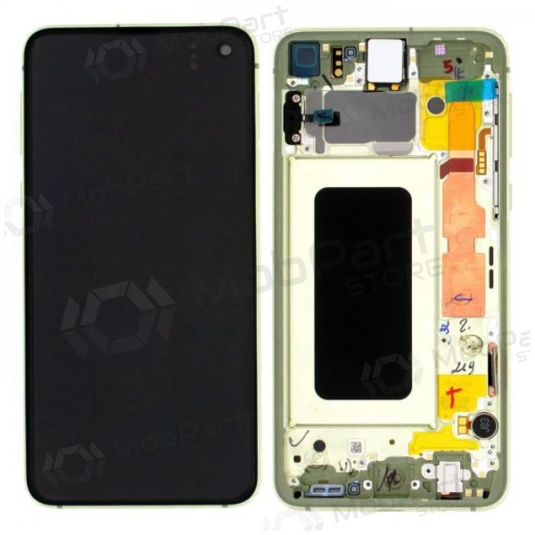 Samsung G970F Galaxy S10e screen (Canary Yellow) (with frame) (used grade A, original)