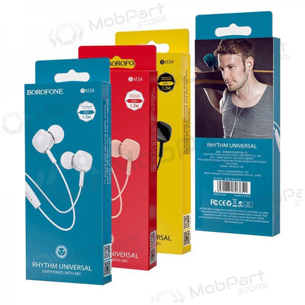 Earphone Borofone BM34 3,5mm (pink)
