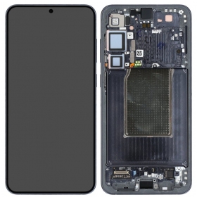 Screen Samsung S936 S25 Plus with touch-sensitive glass and frame blue/black original (assembled service pack)