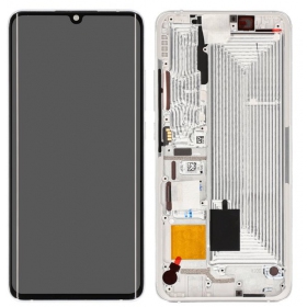 Xiaomi Mi Note 10 / Mi Note 10 Pro / Mi Note 10 Lite screen (white) (with frame) (service pack) (original)