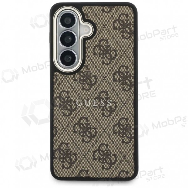 Samsung Galaxy S26 case -Guess PU Leather 4G Gold Frame Magnetic- (brown)